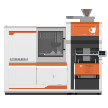 Auto upper and lower sand shooting slide out molding machine